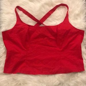 Banana republic red square neck crop top